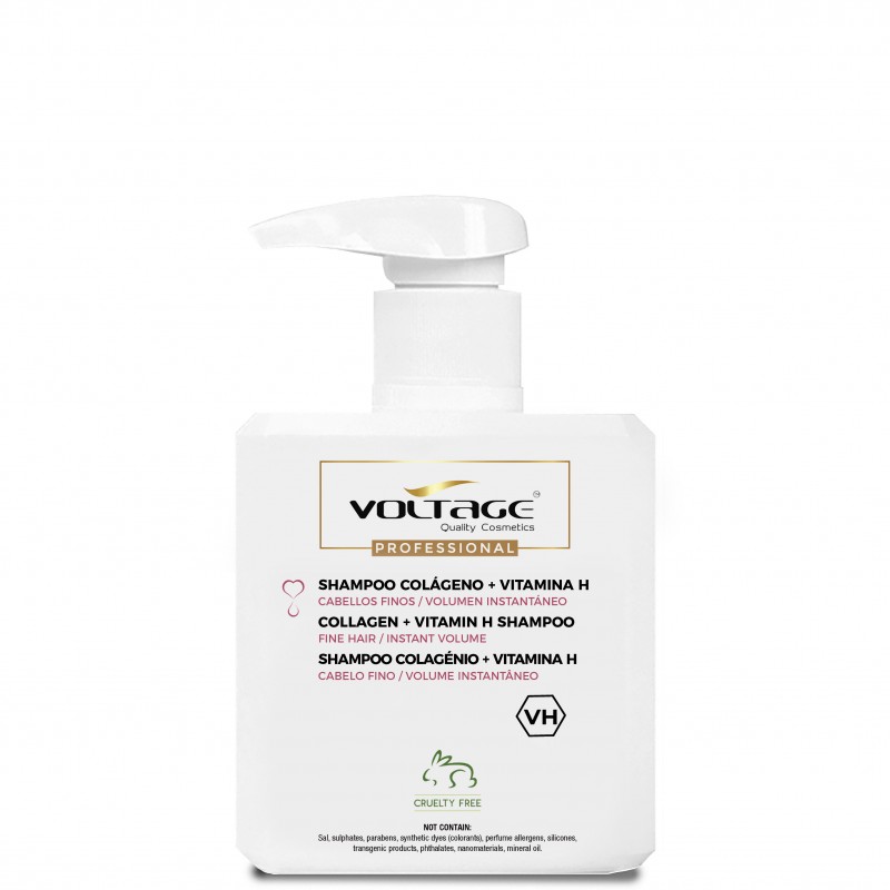 Shampoo Colágeno + Vitamina H Tratamiento intensivo de las fibras del colágeno marino frizz encrespamiento