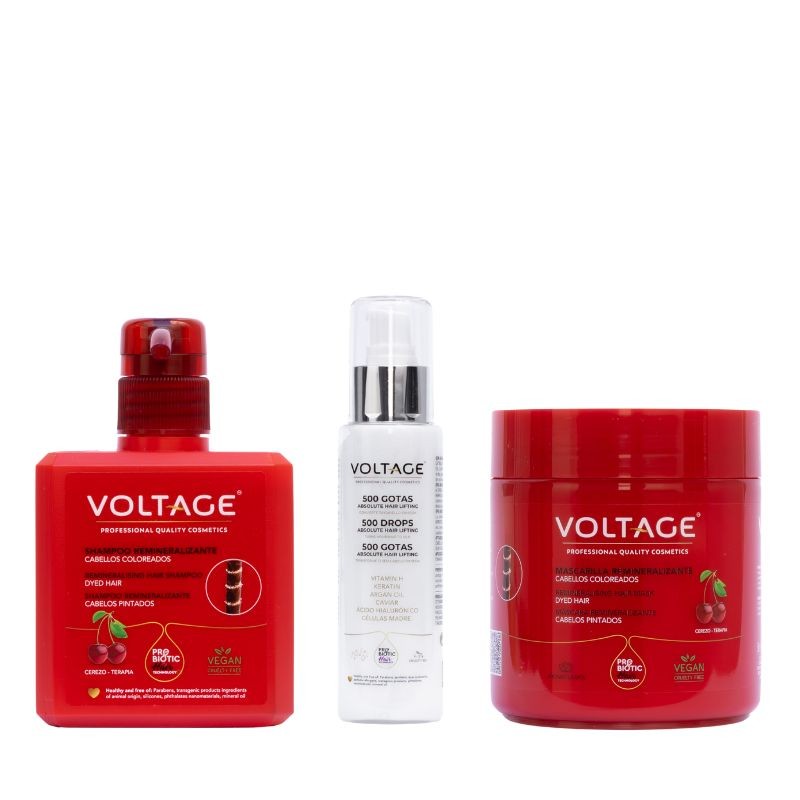Shampoo + Mascarilla Cerezo Terapia + Absolute Hair Lifting - Voltage Cosmetics