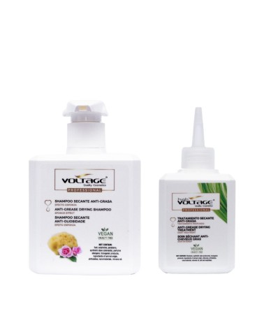 Shampoo + Tratamiento Secante Antigrasa para Cabellos Grasos - Voltage Cosmetics