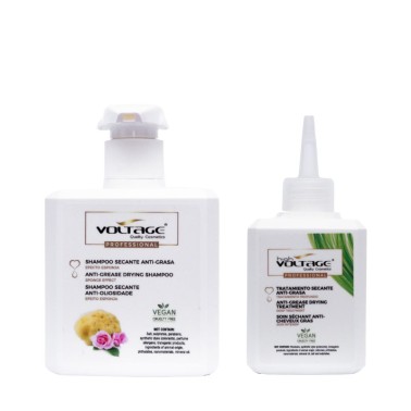 Shampoo + Tratamiento Secante Antigrasa para Cabellos Grasos - Voltage Cosmetics