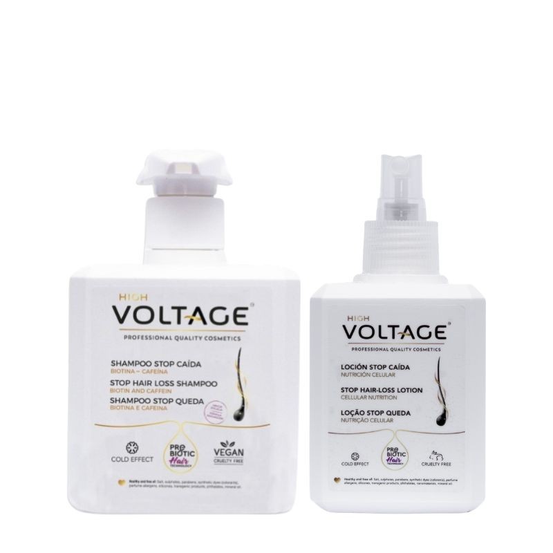 Champú anticaída y loción anticaída Voltage Cosmetics