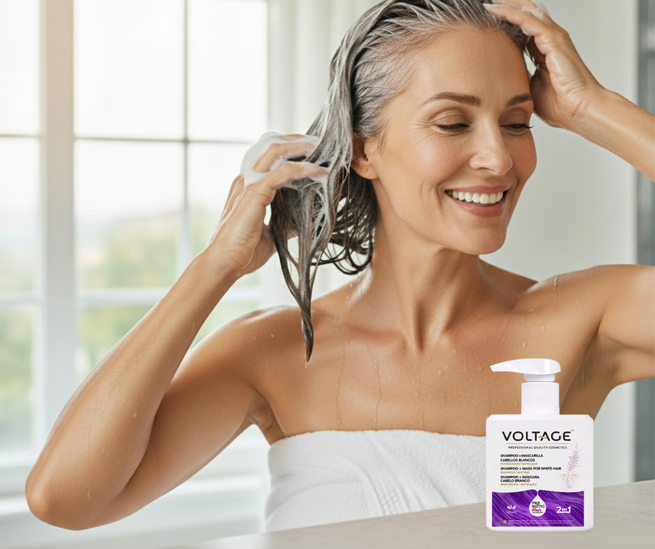 Champu para cabello blanco