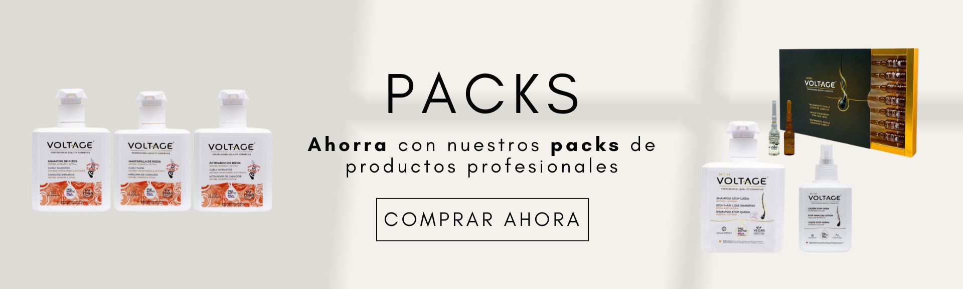 packs de productos para el cabello