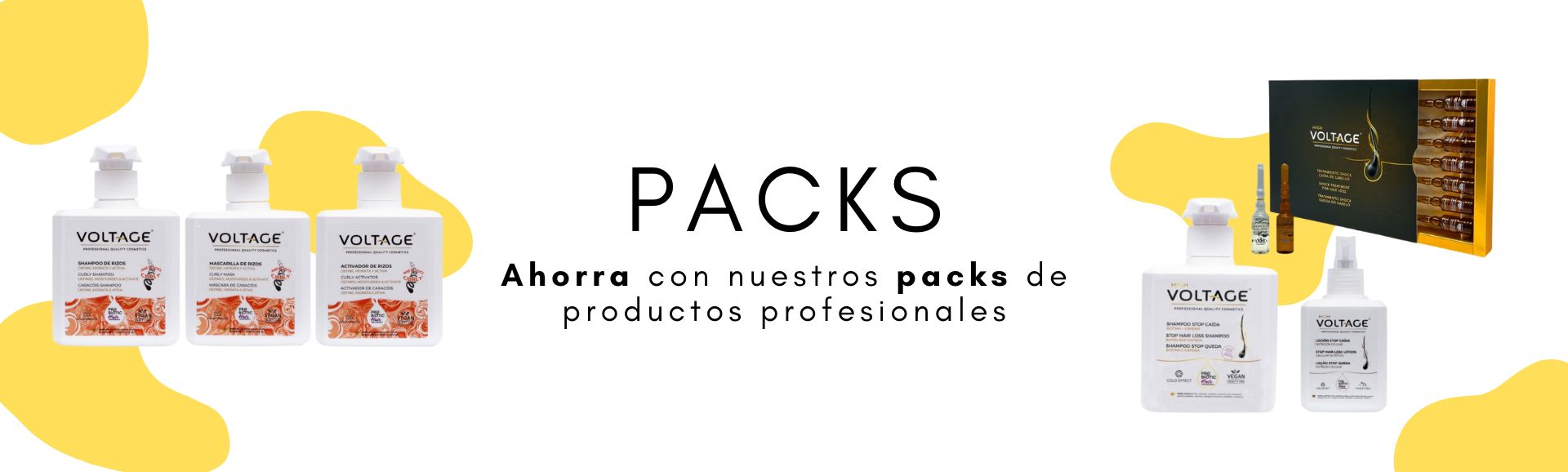 packs de productos para el cabello